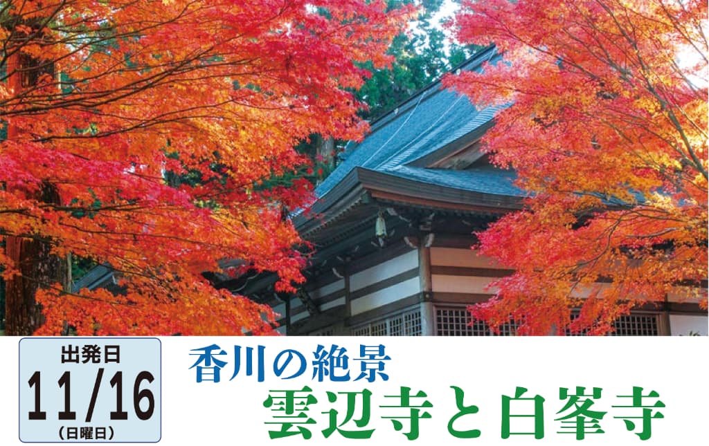 【11/16日帰り】香川の絶景　雲辺寺と白峯寺の画像